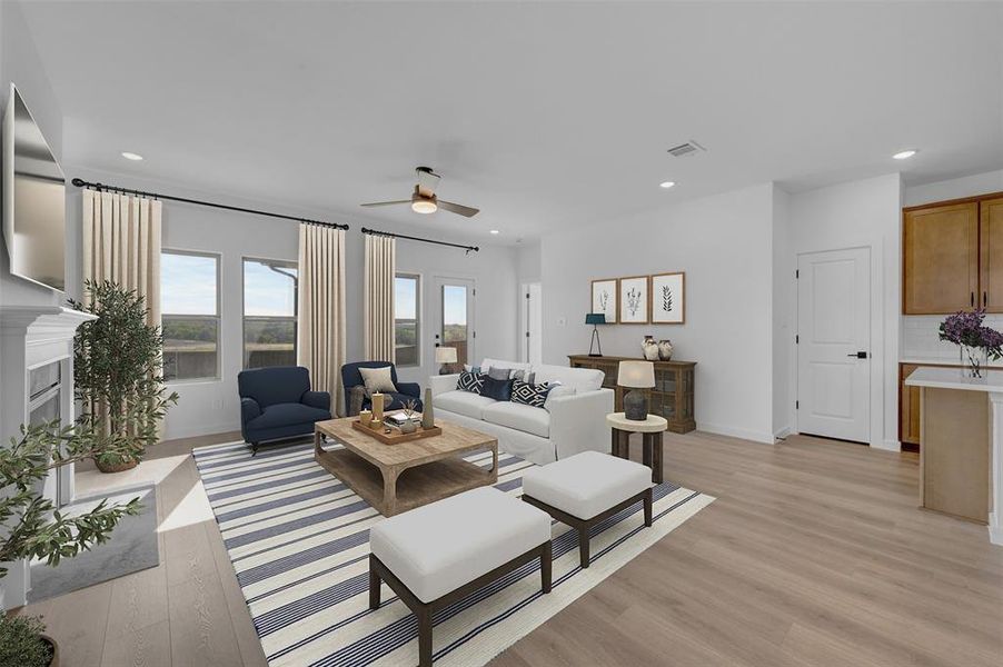 Furnished interior view inside a new home in Aspire at Reunion, Newark (Image 7).