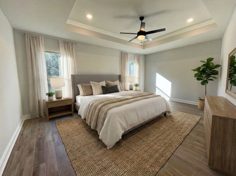 Front exterior of a new home in Iron Rock, Cantonment, FL, highlighting curb appeal (Image 5).