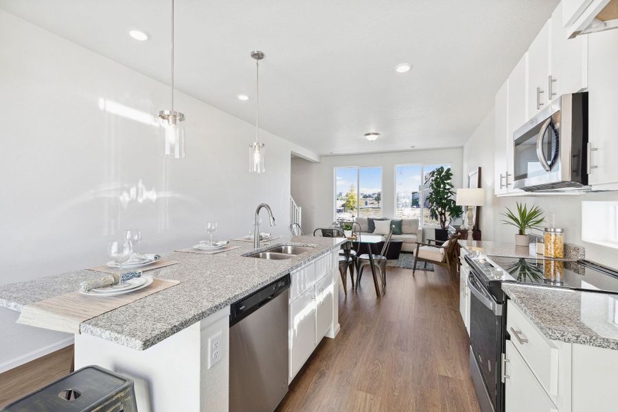Furnished interior view inside a new home in Green Valley Ranch, Aurora (Image 13). Furnished interior view inside a new home in Green Valley Ranch, Aurora (Image 13).