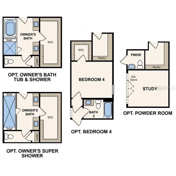 2D floor plan layout of this home in The Cypress Series at Reserve East, Flagler Beach, FL (Image 4). 2D floor plan layout of this home in The Cypress Series at Reserve East, Flagler Beach, FL (Image 4).