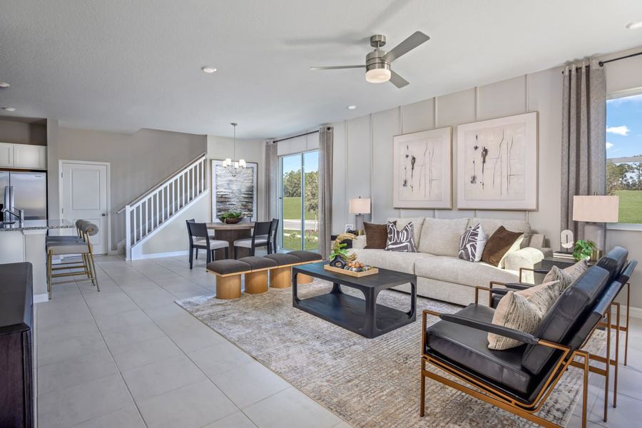 Representative furnished interior of a home built from the 1852 Modeled by KB Home in The Shores I, St. Cloud (Image 6).