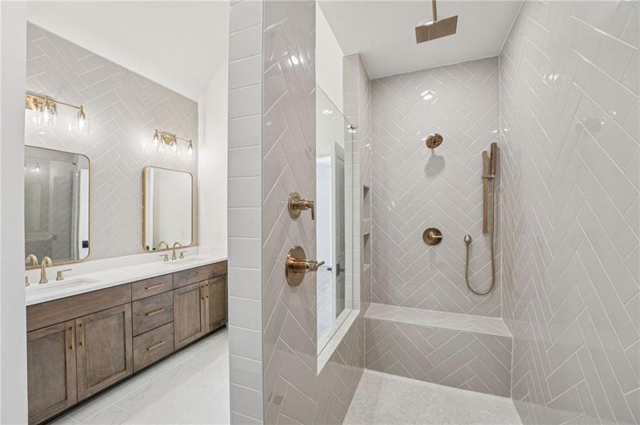 Furnished interior view inside a new home in Towns on Thompson, Alpharetta (Image 6).