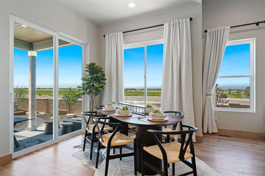 Dining Area off Kitchen with Patio Access