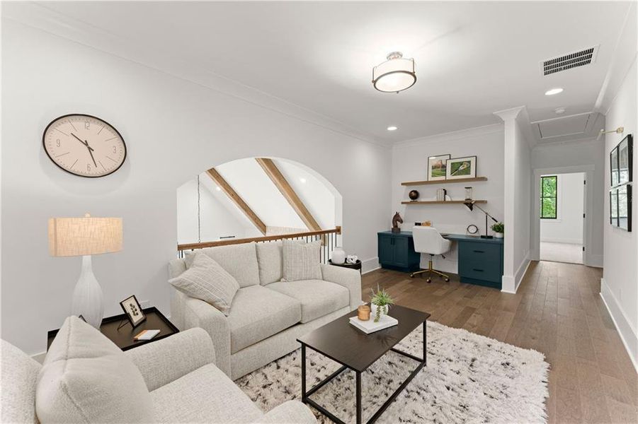 Furnished interior in a model home at Woodford in Marietta (Image 8).