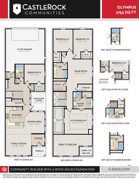 2D floor plan layout for the Olympus by CastleRock Communities in The Summit at Center Stage, Keller, TX (Image 3). 2D floor plan layout for the Olympus by CastleRock Communities in The Summit at Center Stage, Keller, TX (Image 3).