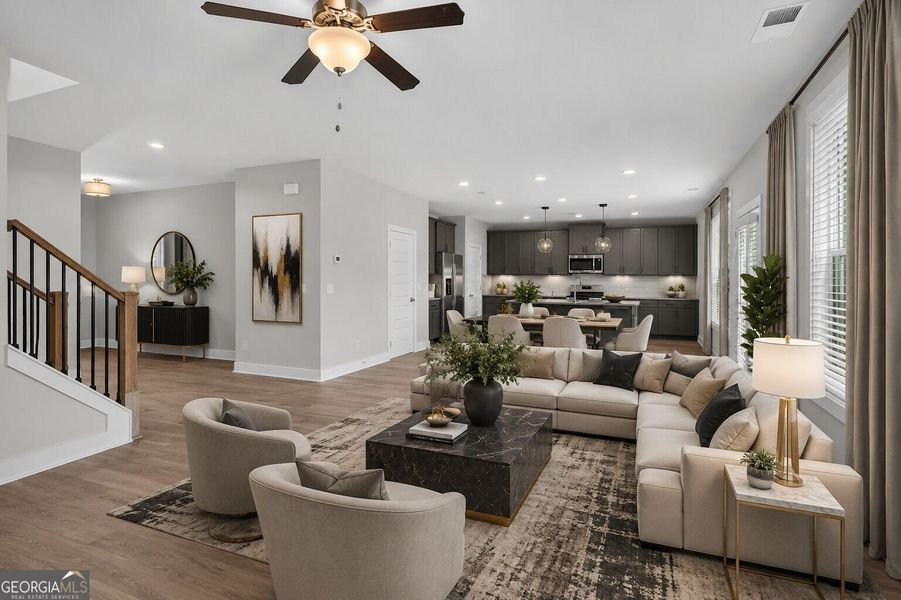 Furnished interior view inside a new home in The Fairways at Mirror Lake, Villa Rica (Image 24).