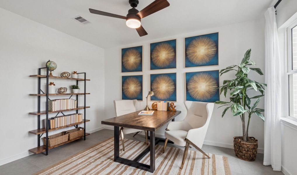 Home office with natural light Home office with natural light