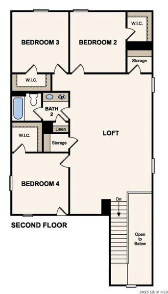 2D floor plan layout of this home in Hacienda, San Antonio, TX (Image 3).