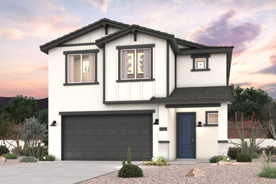 A house with a garage. A house with a garage.