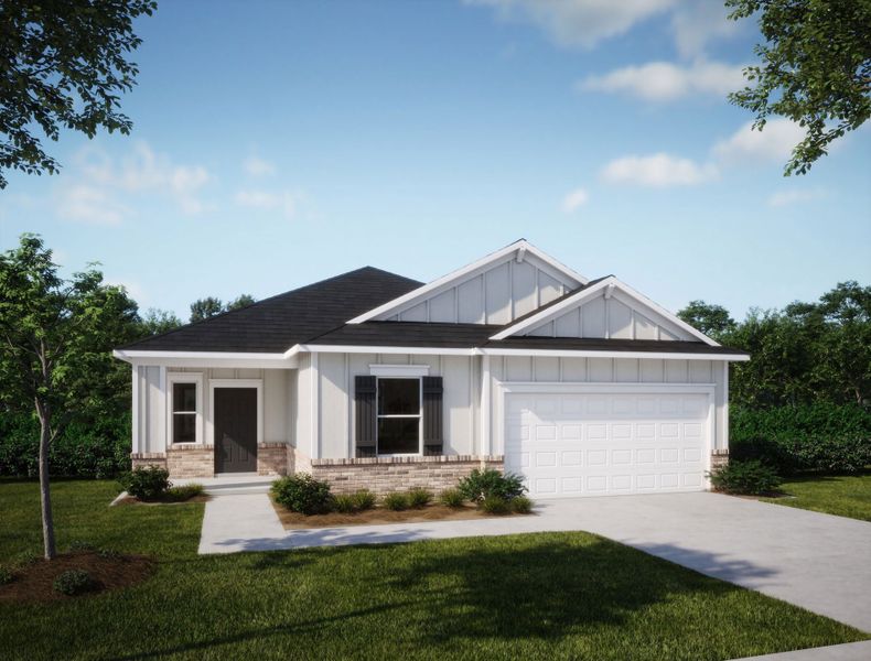 Representative exterior photo of a completed home built from the Ashton by Maronda Homes in Seminole Bend, Pensacola, FL (Image 4).
