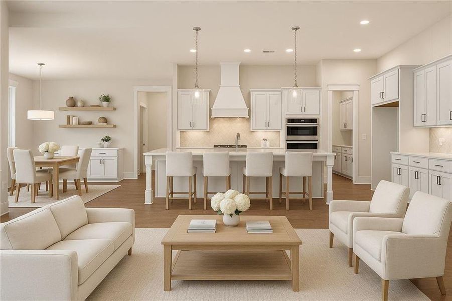 Furnished interior view inside a new home in Soleil Summit Chase, Snellville (Image 13).