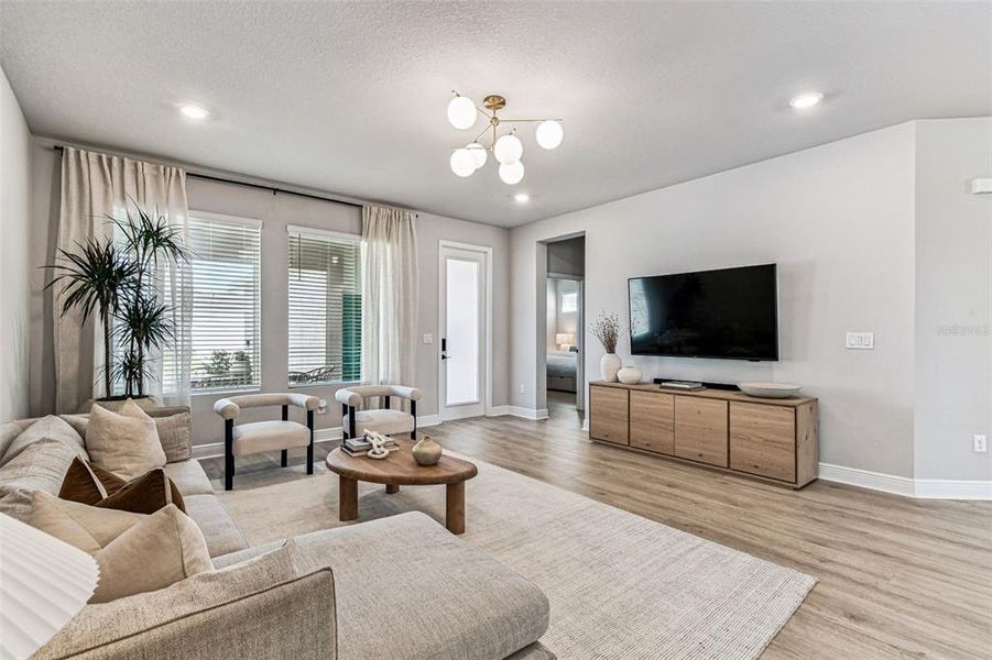 Furnished interior view inside a new home in Persimmon Park - Cottage Series, Wesley Chapel (Image 19). Furnished interior view inside a new home in Persimmon Park - Cottage Series, Wesley Chapel (Image 19).