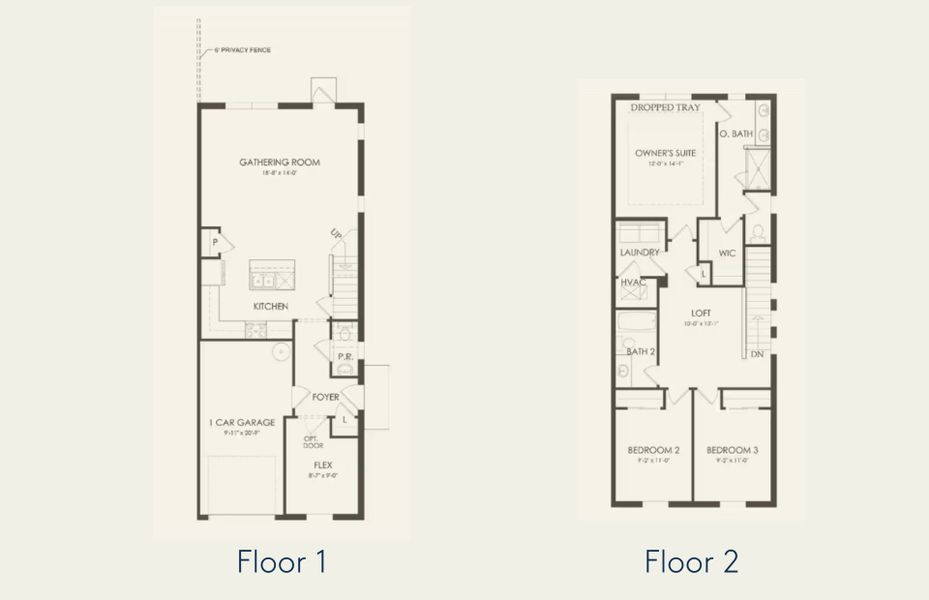 2D floor plan layout of this home in Everton, Lantana, FL (Image 3).