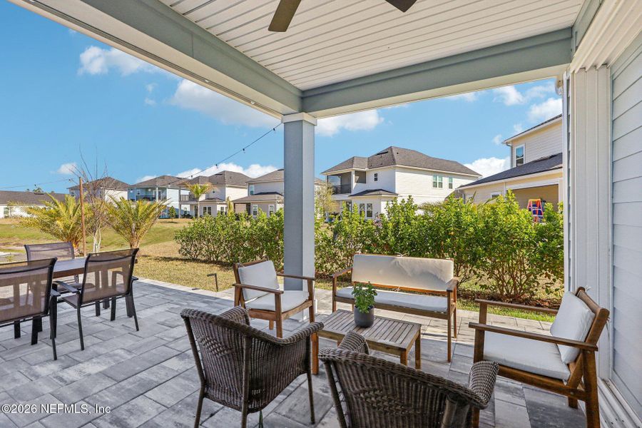 Exterior details and patio area of a home in Beacon Lake, St. Augustine (Image 37).