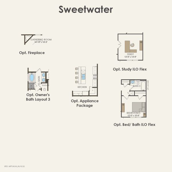 2D floor plan layout for the Sweetwater by Pulte Homes in Rosemary Fields, Godley, TX (Image 3). 2D floor plan layout for the Sweetwater by Pulte Homes in Rosemary Fields, Godley, TX (Image 3).
