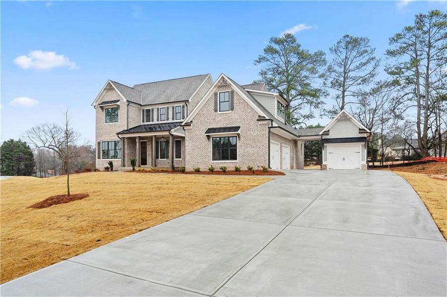Front exterior of a new home in , Marietta, GA, highlighting curb appeal (Image 18).