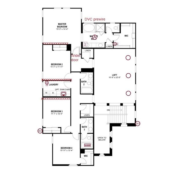 2D floor plan layout of this home in Ridgeline at Acclaim, Avondale, AZ (Image 4).