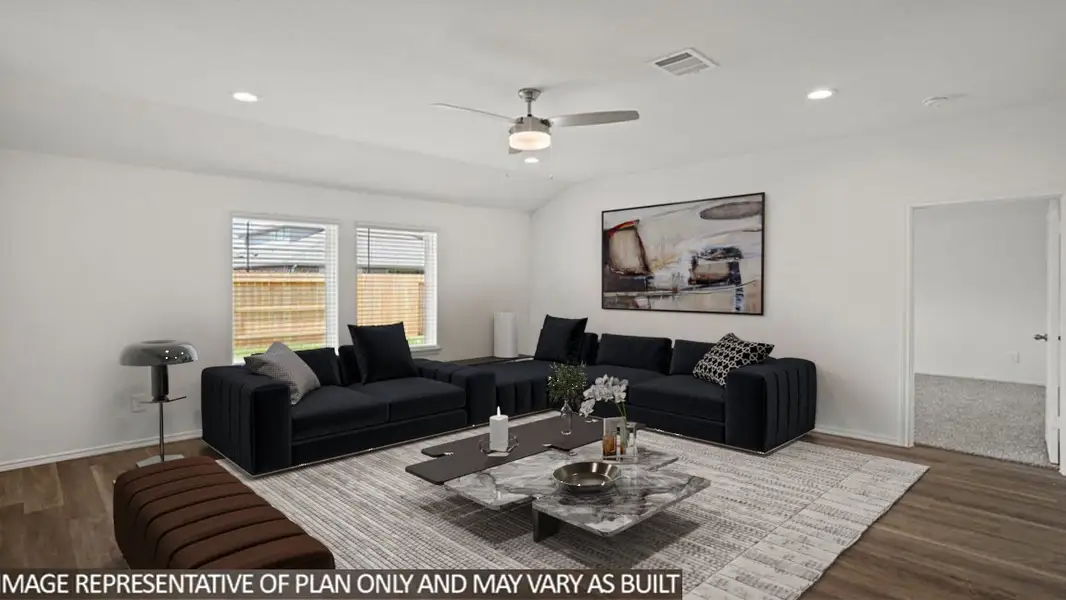 Representative furnished interior of a home built from the Glendale by D.R. Horton in Newport Pointe, Crosby (Image 12).