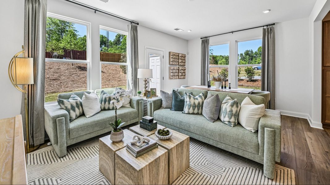 The Litchfield Plan by DRB Homes in Bell Glen Charlotte NC - Living The Litchfield Plan by DRB Homes in Bell Glen Charlotte NC - Living