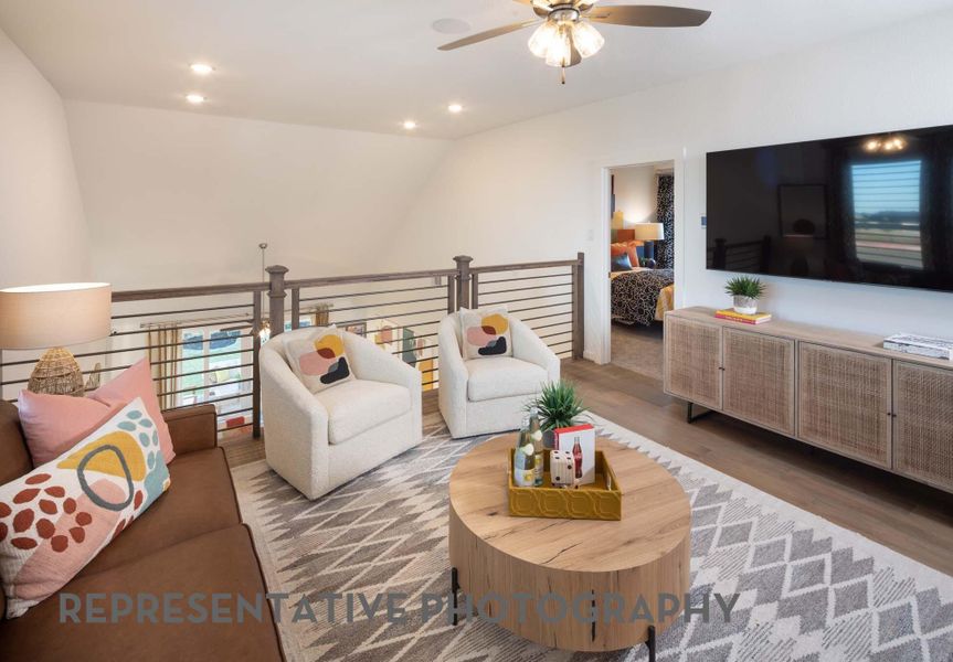 Furnished interior view inside a new home in Bridgeland, Cypress (Image 3).