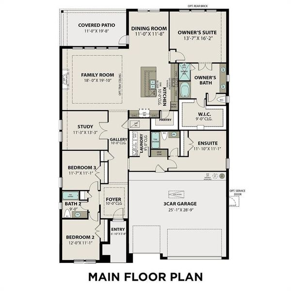 2D floor plan layout of this home in Sierra Vista, Rosharon, TX (Image 5).