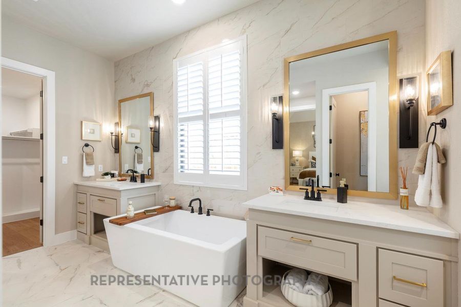 Furnished interior view inside a new home in Santa Rita Ranch: 90ft. lots, Liberty Hill (Image 19).