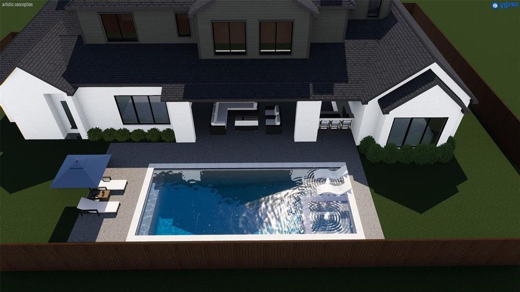 Exterior rendering of this home design in , Dallas, TX (Image 4). Exterior rendering of this home design in , Dallas, TX (Image 4).