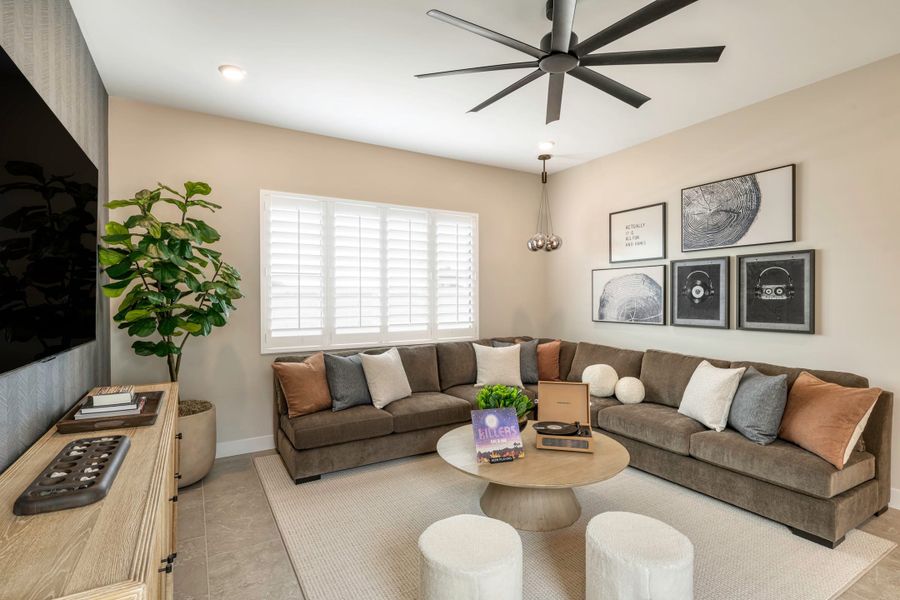 Representative furnished interior of a home built from the Calida Plan 9002 by Tri Pointe Homes in Emberly, Gilbert (Image 12).
