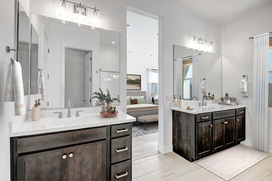 Furnished interior view inside a new home in Black Rock at Verrado, Buckeye (Image 32).