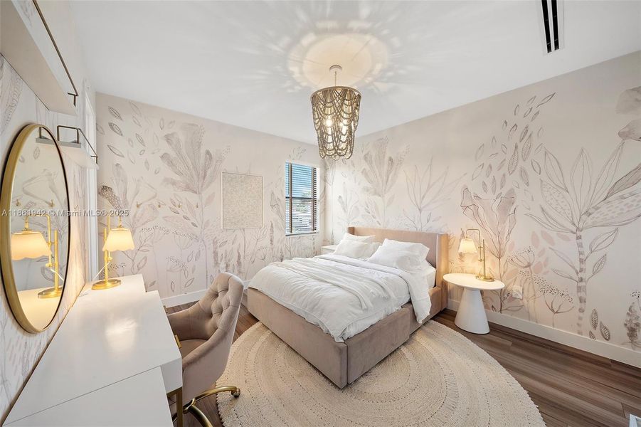 Furnished interior view inside a new home in , Miami (Image 16). Furnished interior view inside a new home in , Miami (Image 16).