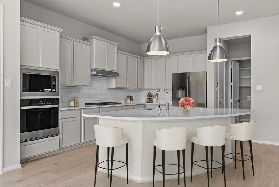 Furnished interior view inside a new home in Pomona, Manvel (Image 9).