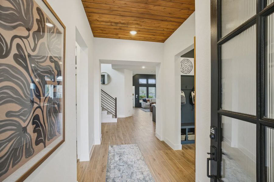 Representative furnished interior of a home built from the Dayton by Chesmar Homes in Bridgeland 45's, Cypress (Image 5).