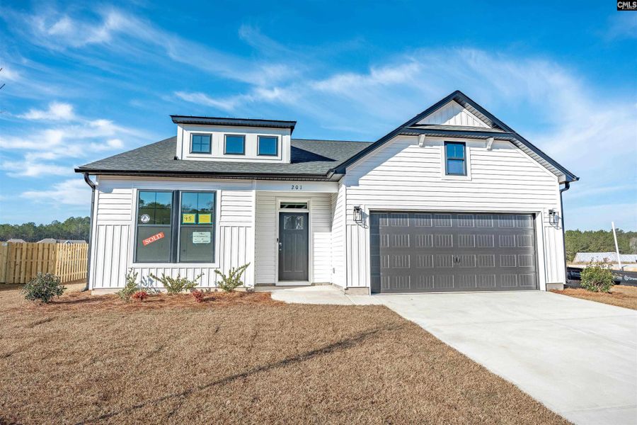 Front exterior of a new home in Old Charleston Acres, Pelion, SC, highlighting curb appeal (Image 17).