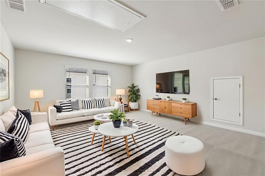 Furnished interior view inside a new home in Martin Springs - Estate Series, Lawrenceville (Image 8). Furnished interior view inside a new home in Martin Springs - Estate Series, Lawrenceville (Image 8).