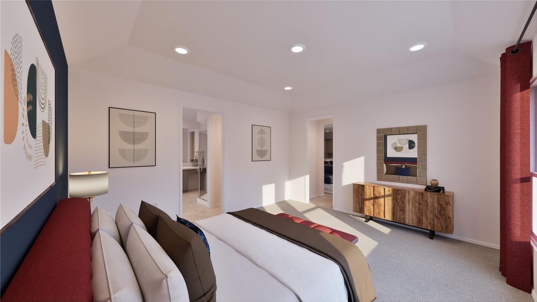 Furnished interior view inside a new home in Samara: Wentworth, League City (Image 33).