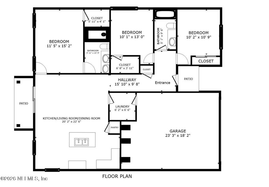 2D floor plan layout of this home in , Jacksonville, FL (Image 5).