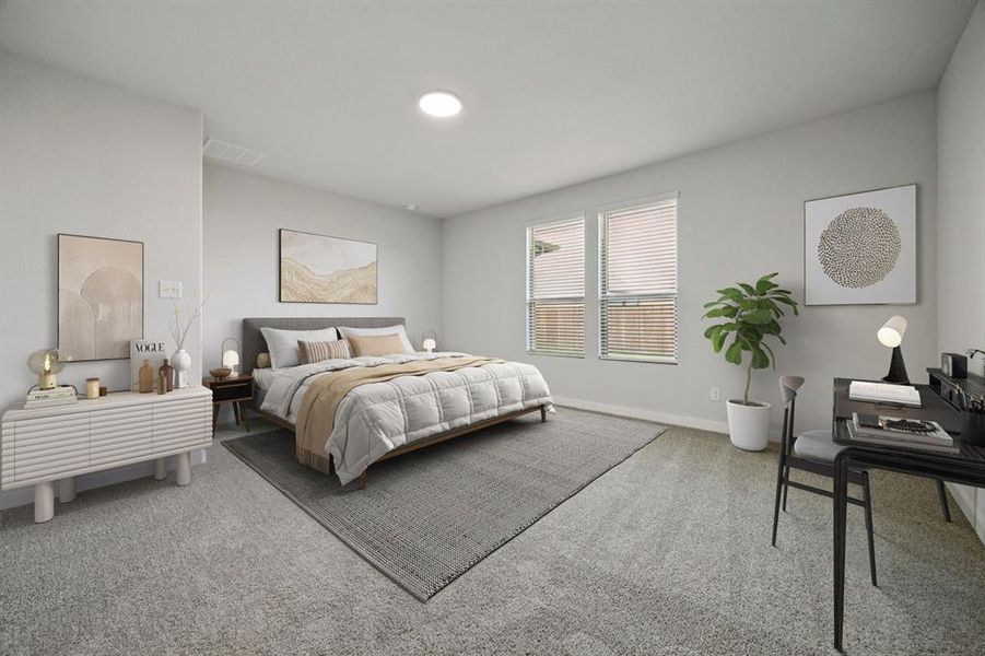 Primary Suite in the Haylee home plan by Trophy Signature Homes - REPRESENTATIVE PHOTO