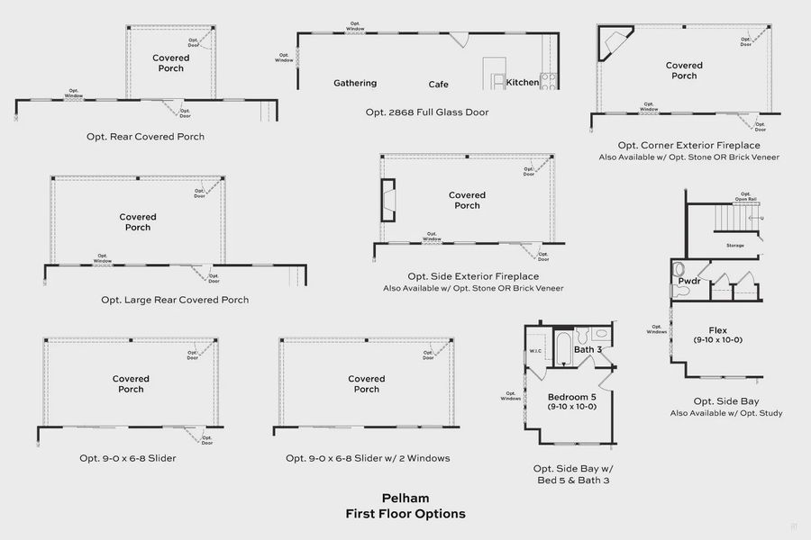 2D floor plan layout for the Pelham by DRB Homes in Station Pointe Phase 2, Angier, NC (Image 5).