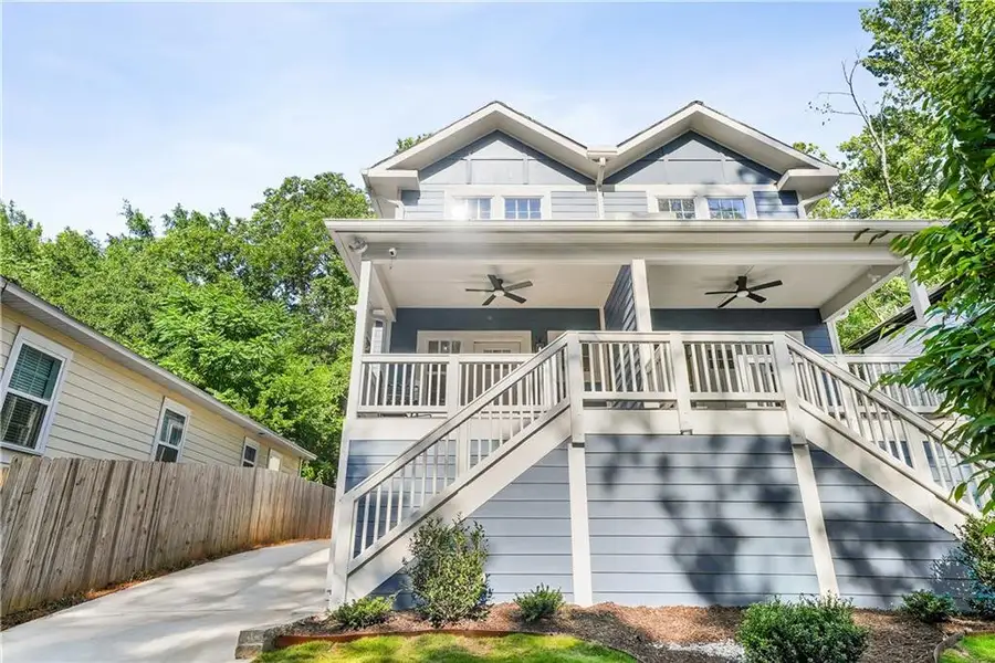 Front exterior of a new home in , Atlanta, GA, highlighting curb appeal (Image 1). Front exterior of a new home in , Atlanta, GA, highlighting curb appeal (Image 1).