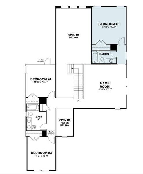 2D floor plan layout of this home in Edgewood, Leander, TX (Image 2). 2D floor plan layout of this home in Edgewood, Leander, TX (Image 2).
