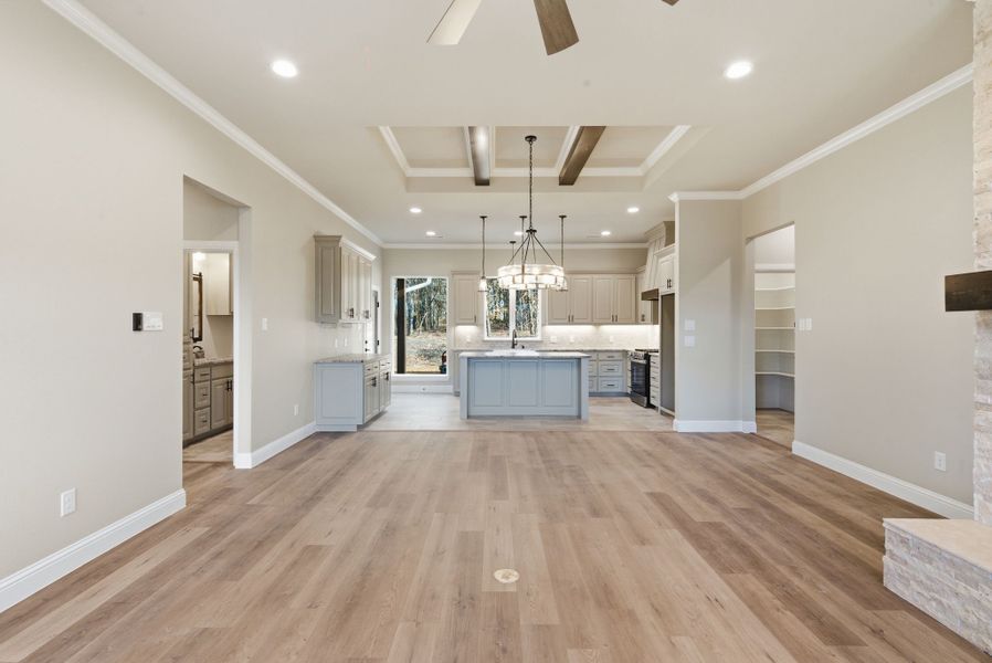 Representative furnished interior of a home built from the Canyon Plan by Zeal Home Builders in Sunrise Point, Weatherford (Image 14).