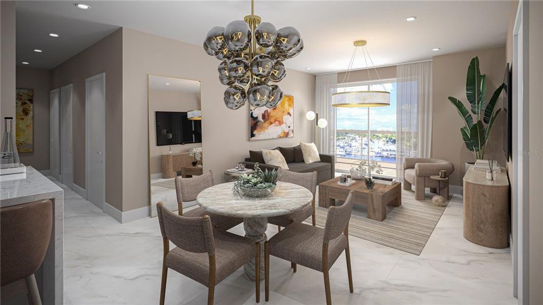 Furnished interior view inside a new home in , Sarasota (Image 6).