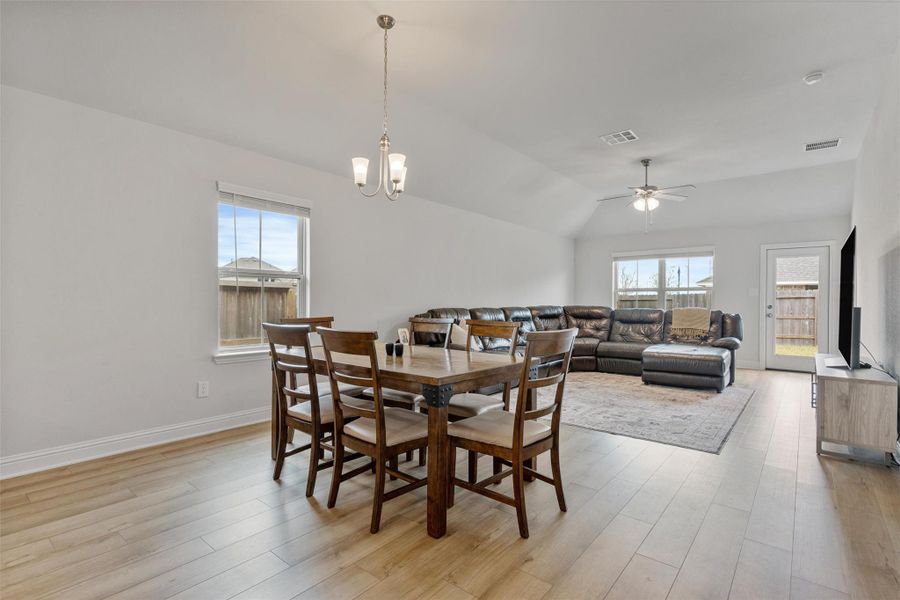 Dining Area Open to the Kitchen and Family Room