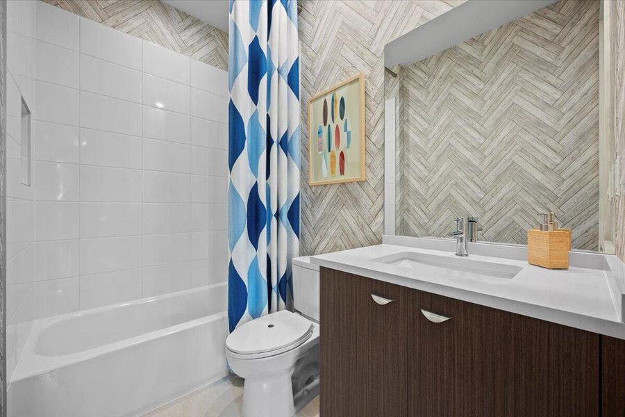 Furnished interior view inside a new home in Apex at Avenir, Palm Beach Gardens (Image 19).