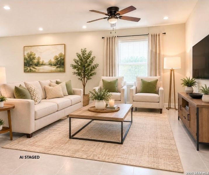 Furnished interior view inside a new home in , New Braunfels (Image 10).