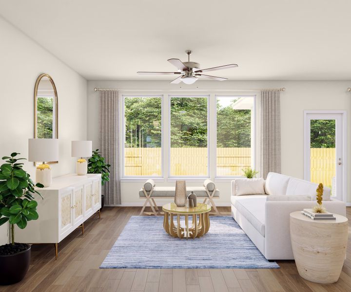 Representative furnished interior of a home built from the Lantana by Tri Pointe Homes in Terrace Collection At Turner's Crossing, Buda (Image 6).