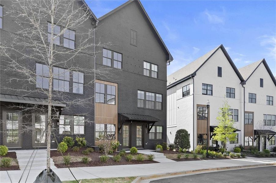 Front exterior of a new home in , Alpharetta, GA, highlighting curb appeal (Image 21).