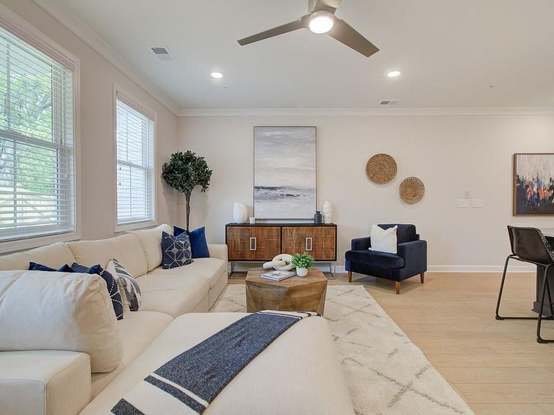 Furnished interior view inside a new home in Bluffs at Bells Ferry, Marietta (Image 15).