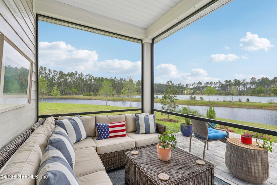 Exterior details and patio area of a home in Stillwater | Active Adult 55+, St. Johns (Image 20).