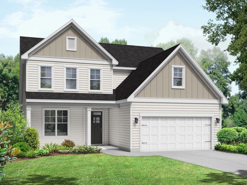 Representative exterior photo of a completed home built from the The Ash by Davidson Homes LLC in Woodland Crossing, Zebulon, NC (Image 30).